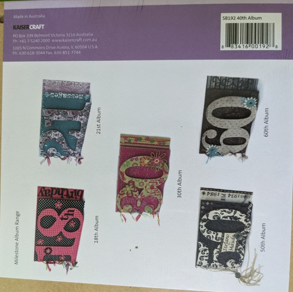 Hardboard Crafting Handmade Scrapbook/Guestbook Maker Pieces 30/40/50 Birthday - Picture 6 of 7